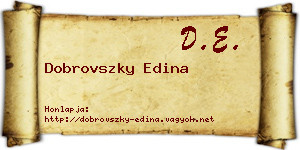 Dobrovszky Edina névjegykártya