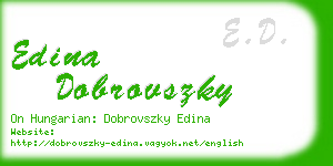 edina dobrovszky business card